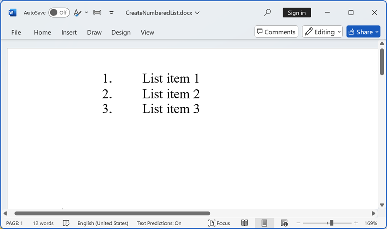 List
