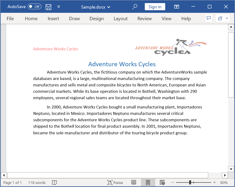 UWP open and save output Word document