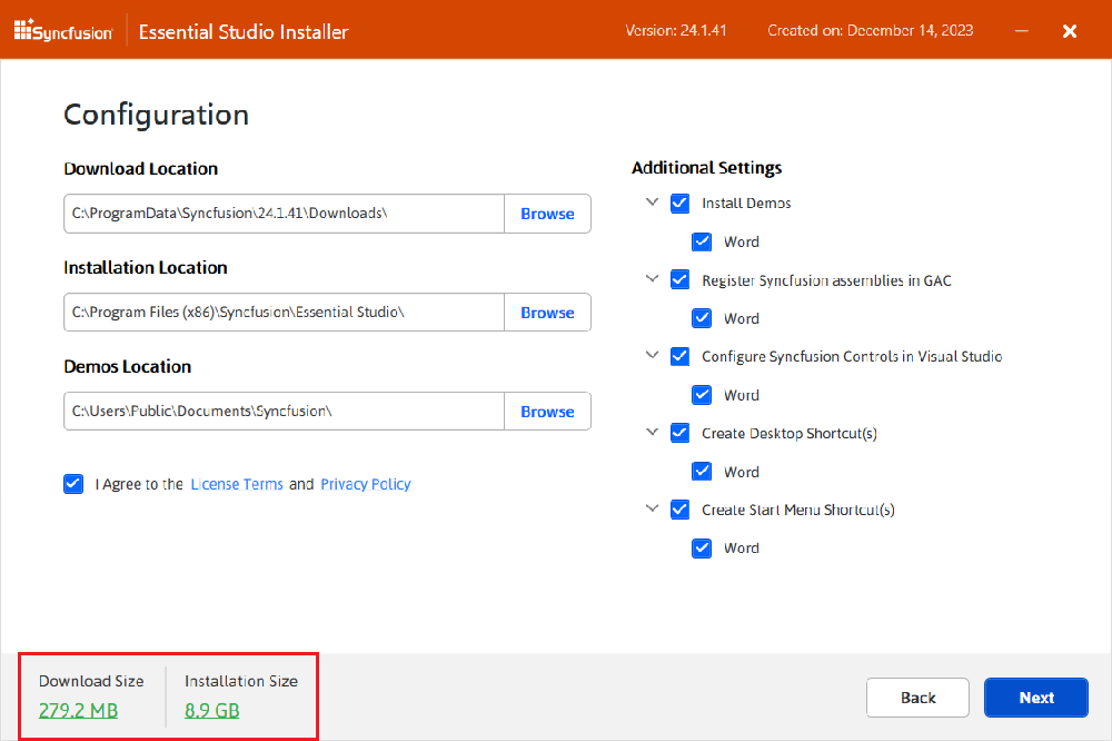 Install and samples location install/uninstall