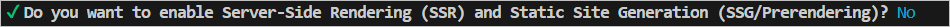 Server Side Rendering setup