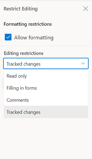 Track changes
