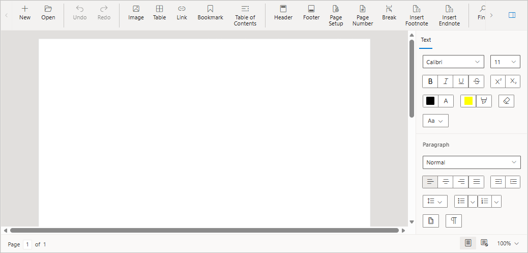 Output of ASP.NET Core DOCX Editor