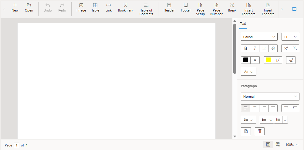 Output of ASP.NET MVC DOCX Editor