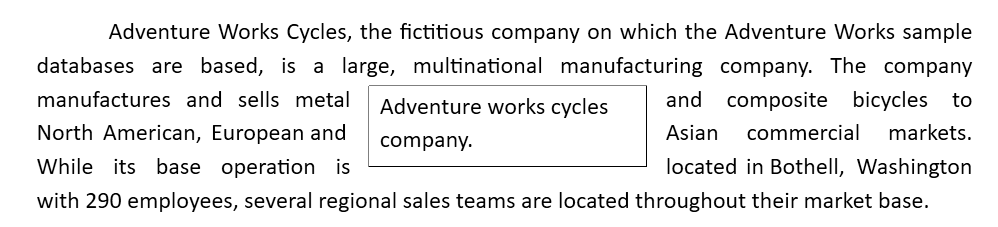 view of shape with square wrapping style in DocumentEditor