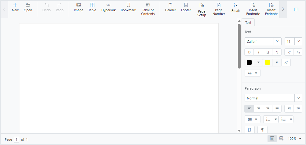 Blazor DOCX Editor in WASM
