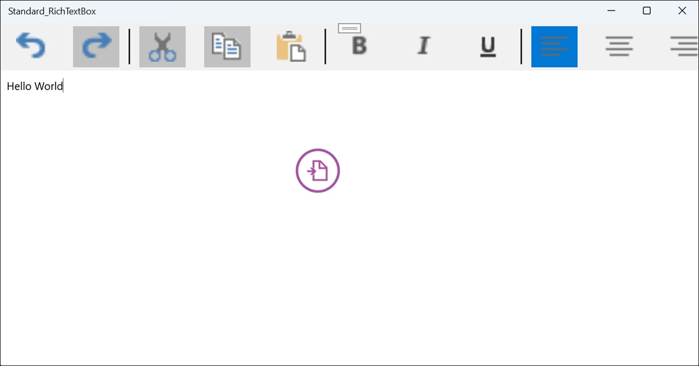 UWP Standard RichTextBox