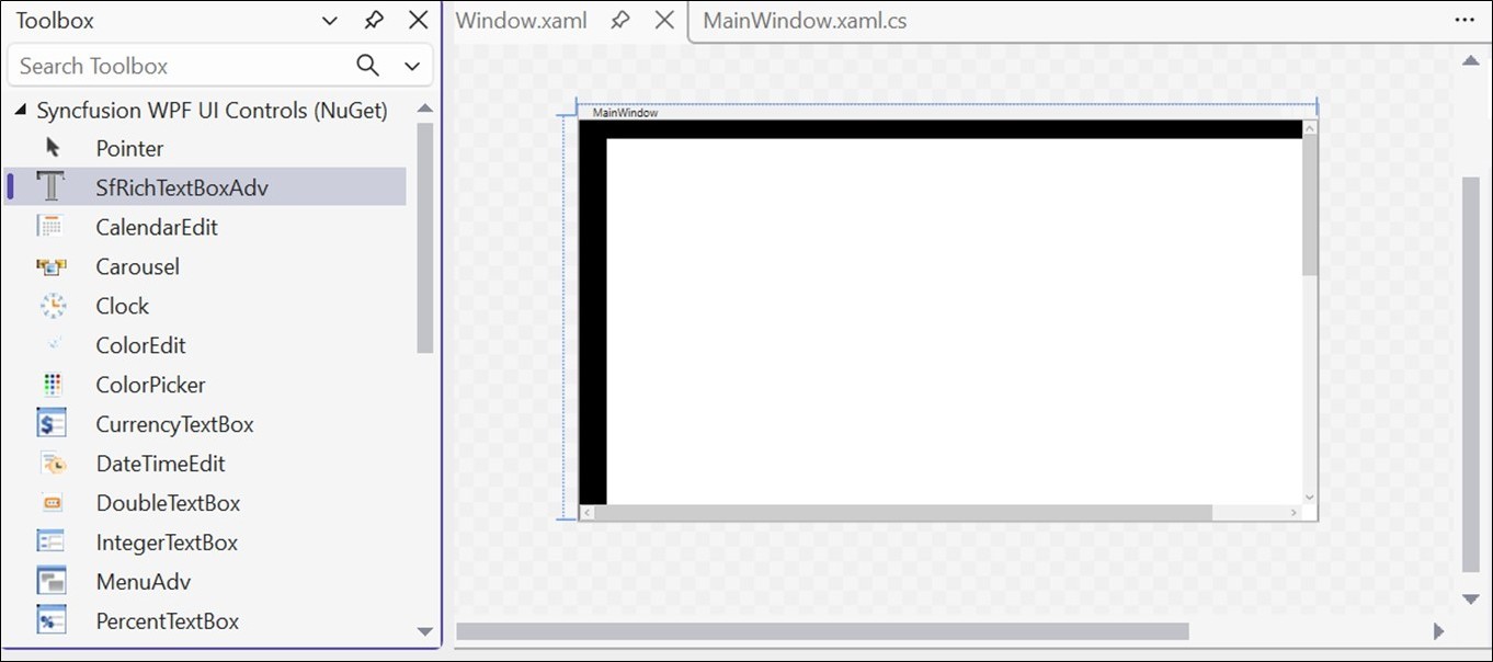 Dragging SfRichTextBoxAdv Control from Toolbox