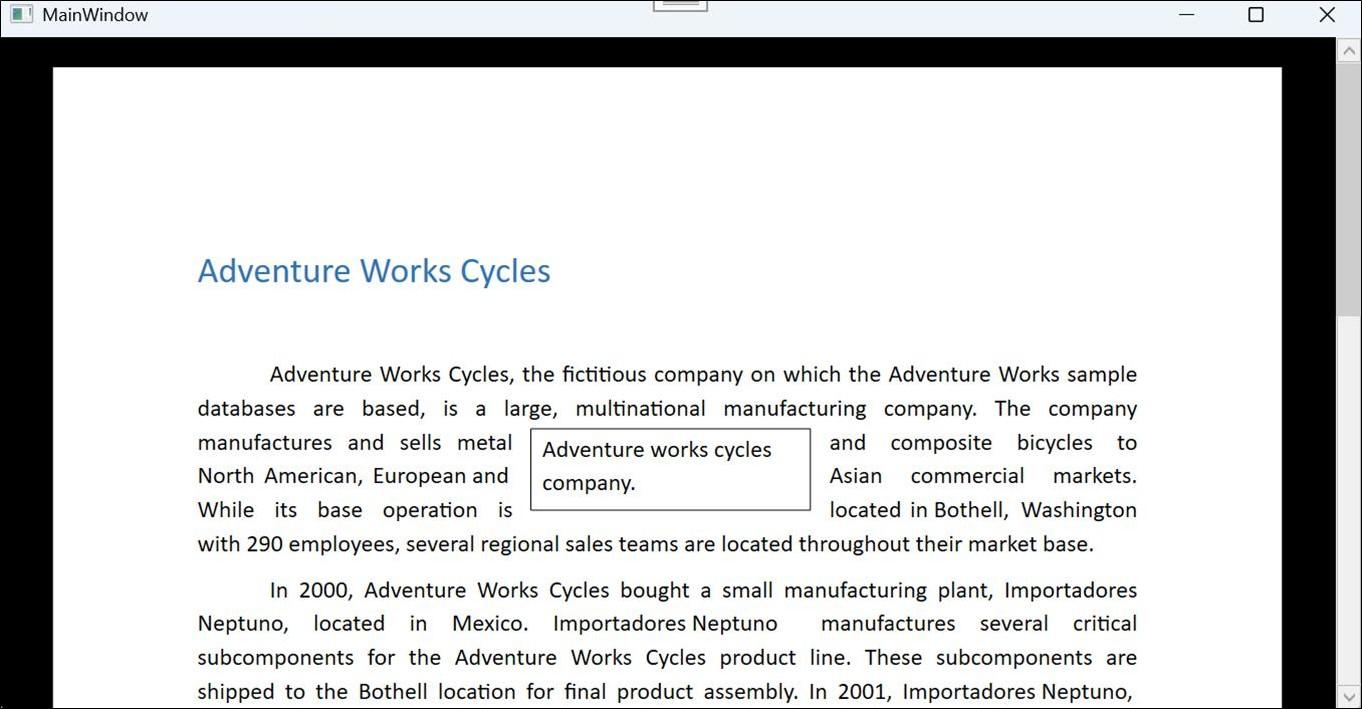 WPF SfRichTextBoxAdv Control