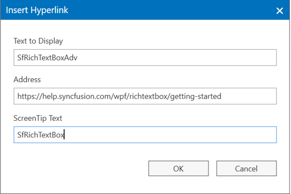 Adding Hyperlink to WPF DOCX Editor