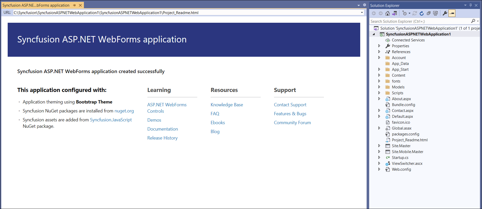 Syncfusion Essential ASP.NET Web Feature selection