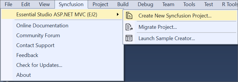 selected syncfusion aspnetmvc