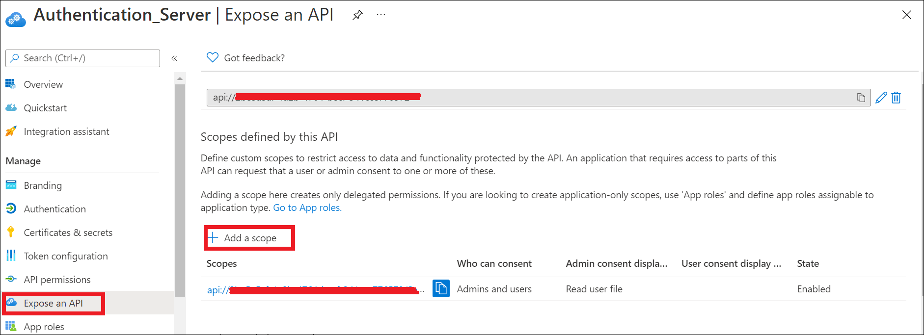 Add scope API
