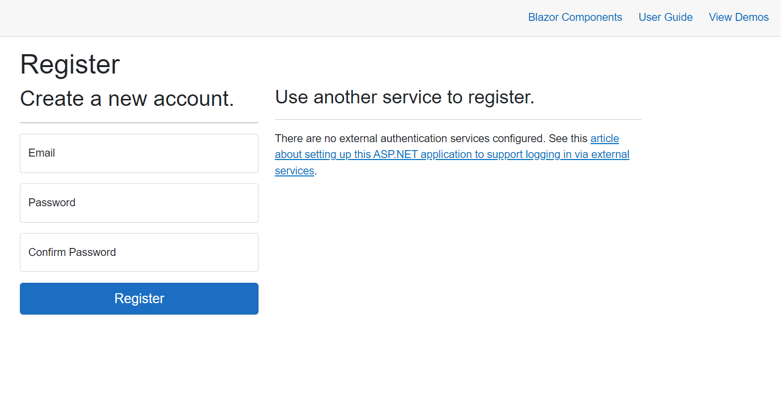 Register the WebApp