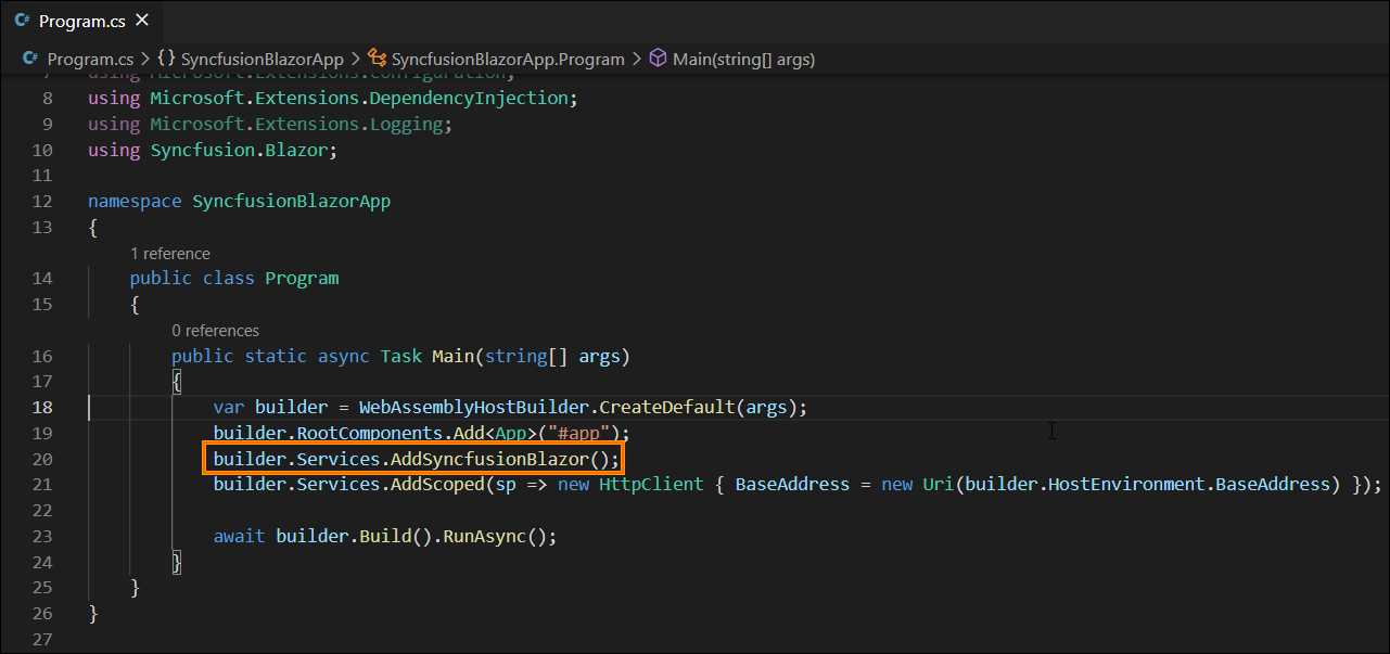 Syncfusion Configuration