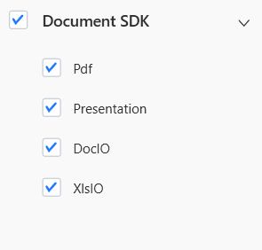 Syncfusion Document Sdk Sample Creator Controls selection