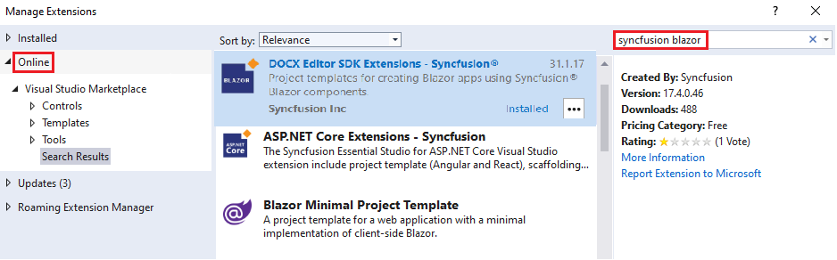 Online-Manage-Extension-window