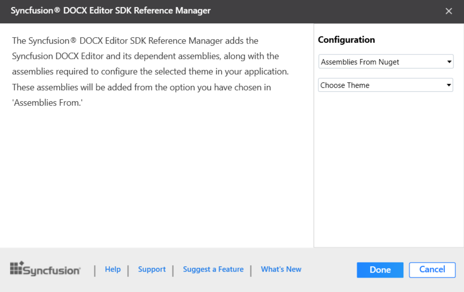 DOCX Editor SDK Reference Manger Wizard