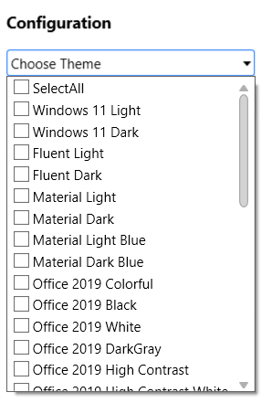Theme option in Syncfusion DOCX Editor SDK Reference Manger