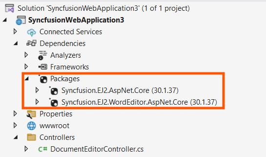 Syncfusion assemblies