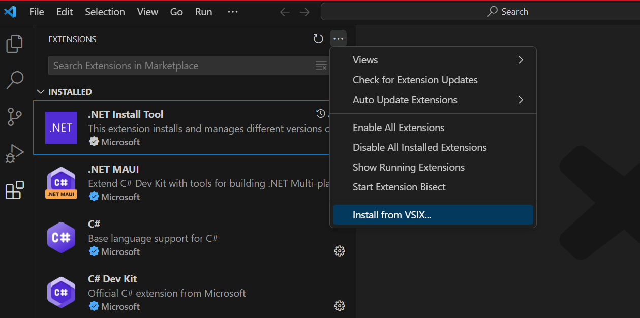 InstallVsix