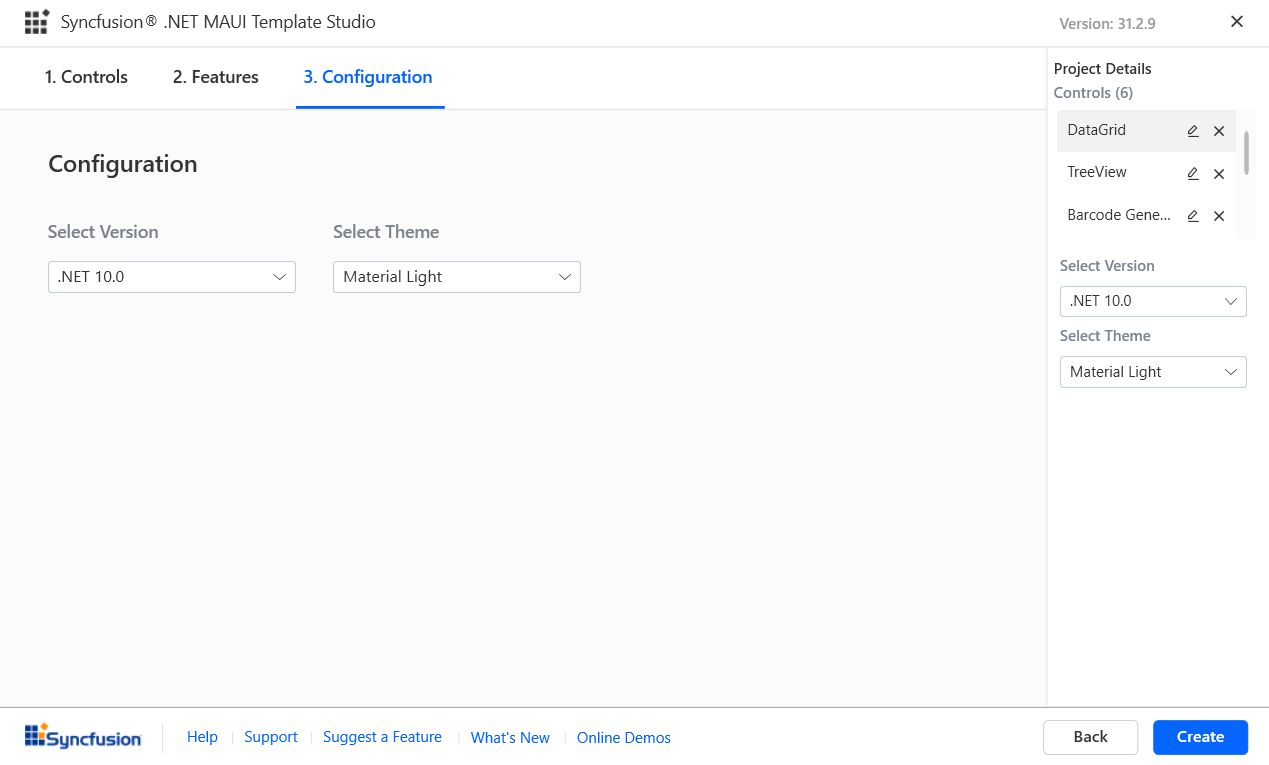 Choose required Project Configuration