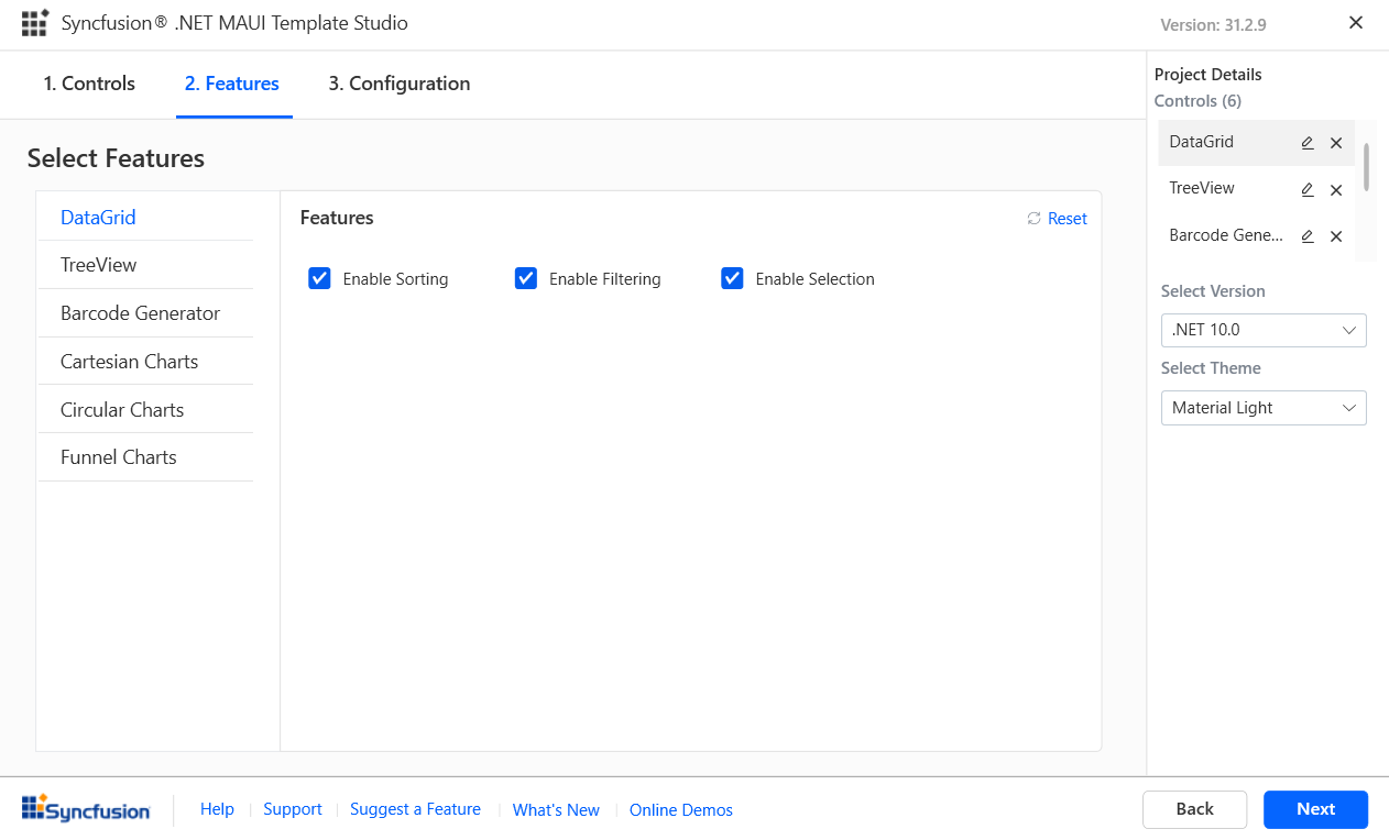 Choose required Project Configuration