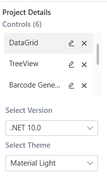 Choose required Project Details