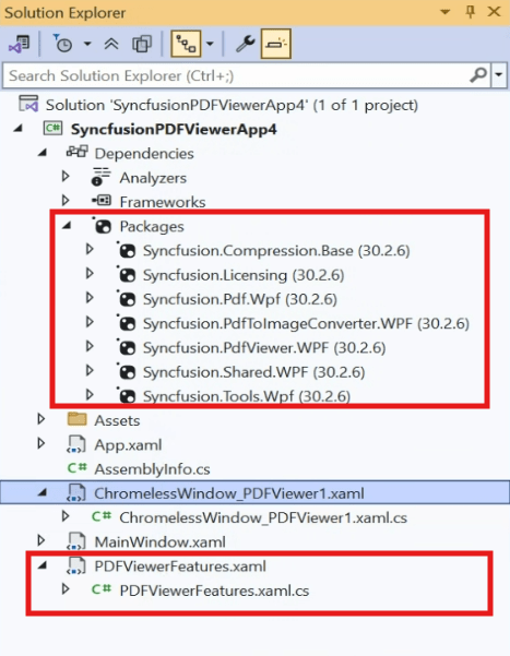 Syncfusion WPF PDF Viewer SDK Item template Gallery