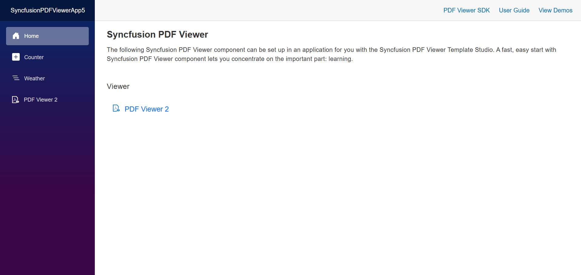 Blazor Template output page