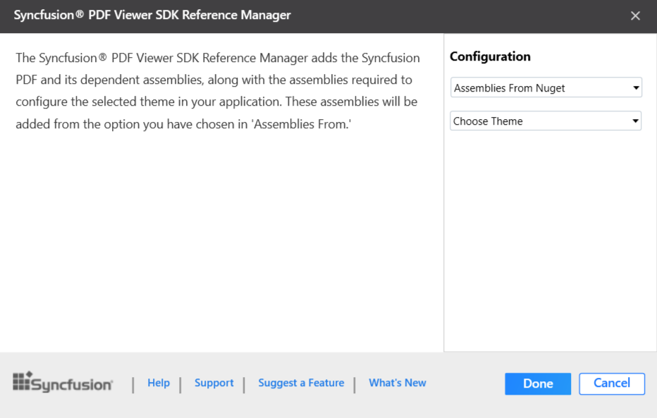 Syncfusion Reference Manger Wizard