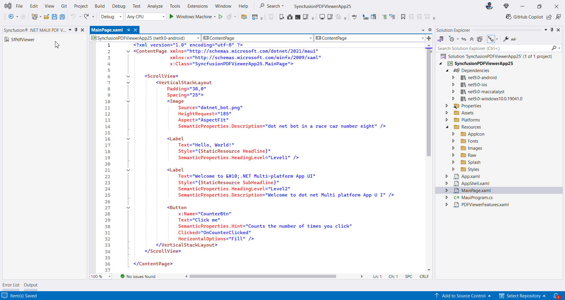 Syncfusion .NET MAUI Toolbox Wizard