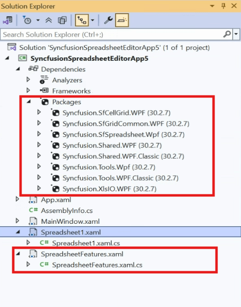 Syncfusion WPF Spreadsheet Editor SDK Item template Gallery