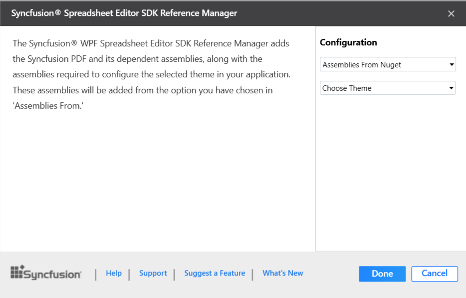 Syncfusion Reference Manger Wizard