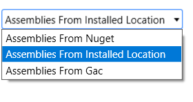 Assembly location option in Syncfusion Reference Manger