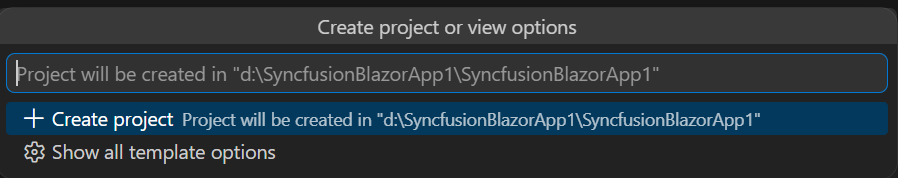 CreateProjectVSCode