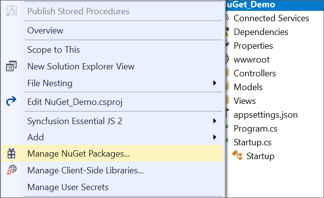 NuGet package manager add-in for Windows
