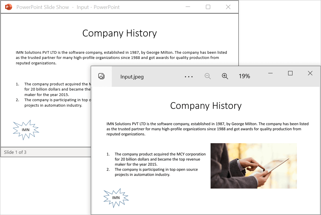 Converted Image from PowerPoint in UWP