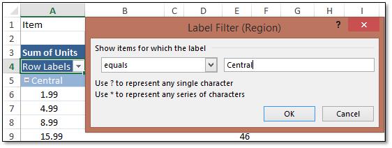 Applying label filters