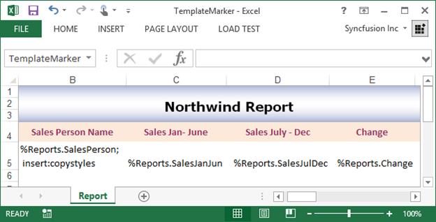 Template marker with conditional formatting Example