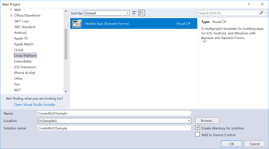 Create ASP.NET Core web application in Visual Studio