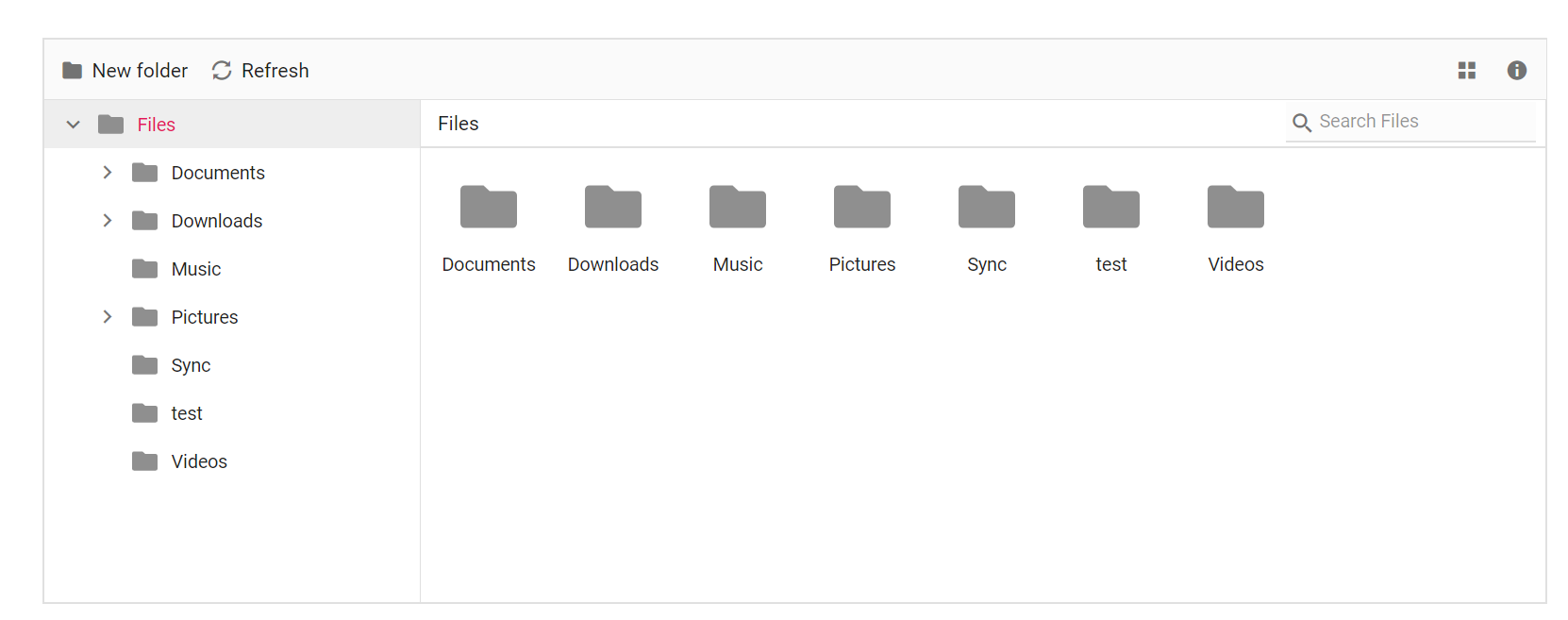 File Manager toolbar customization 