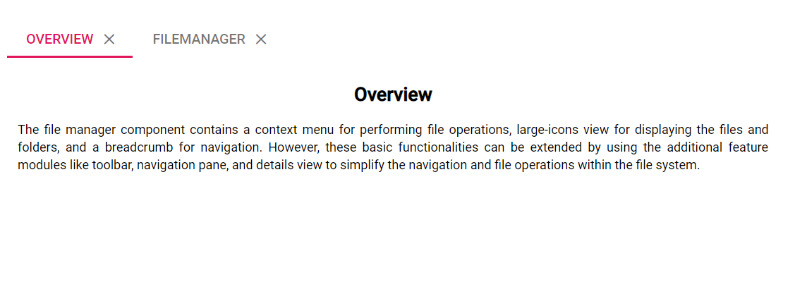 File Manager inside tab 