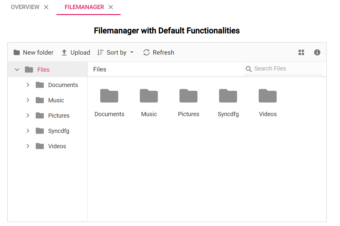 File Manager inside tab 