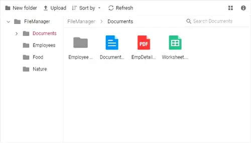 Drag and Drop in Blazor FileManager