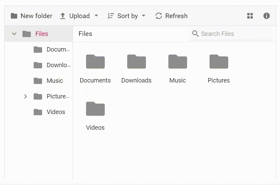 Folder Upload in Blazor FileManager