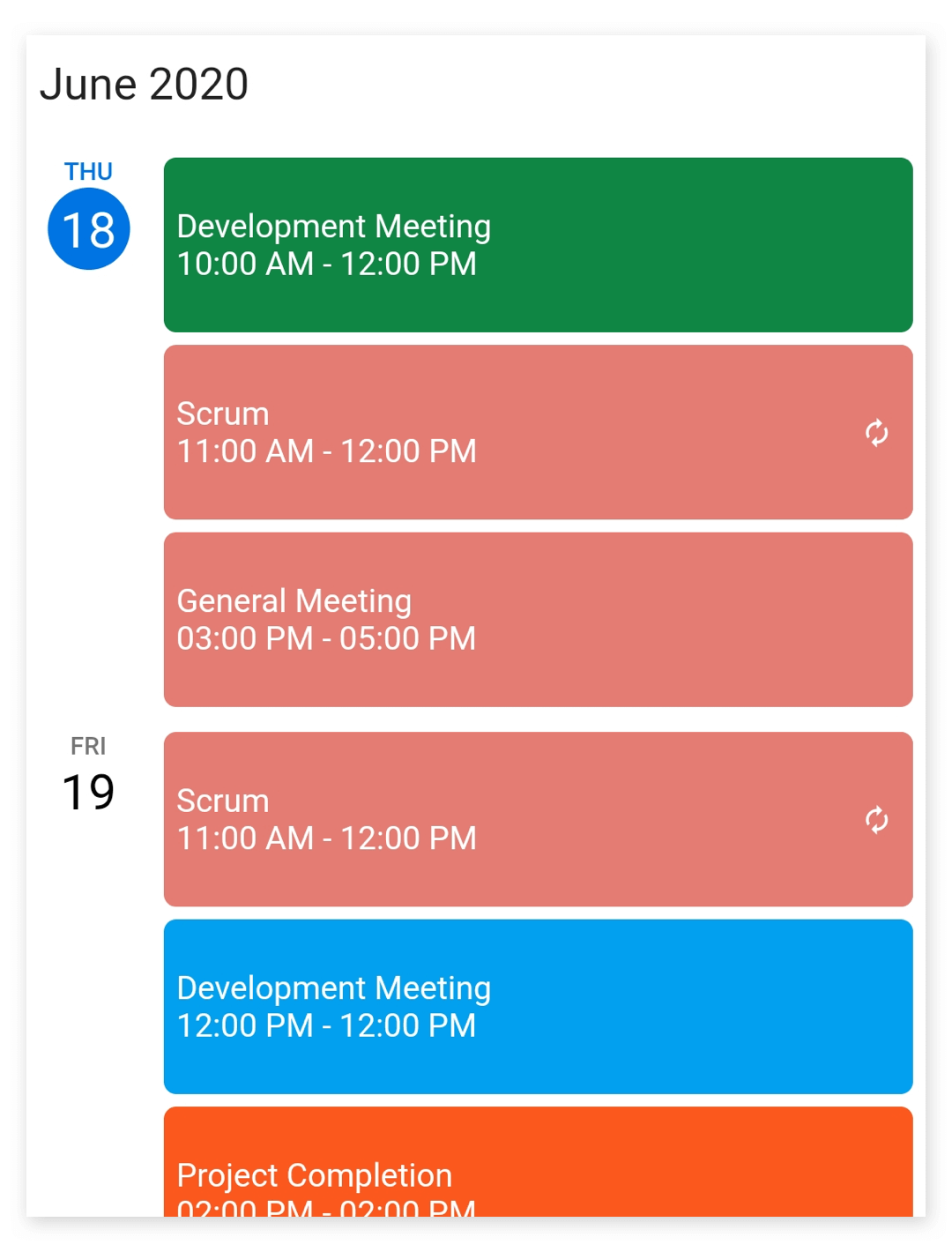 Schedule view appointment height customization
