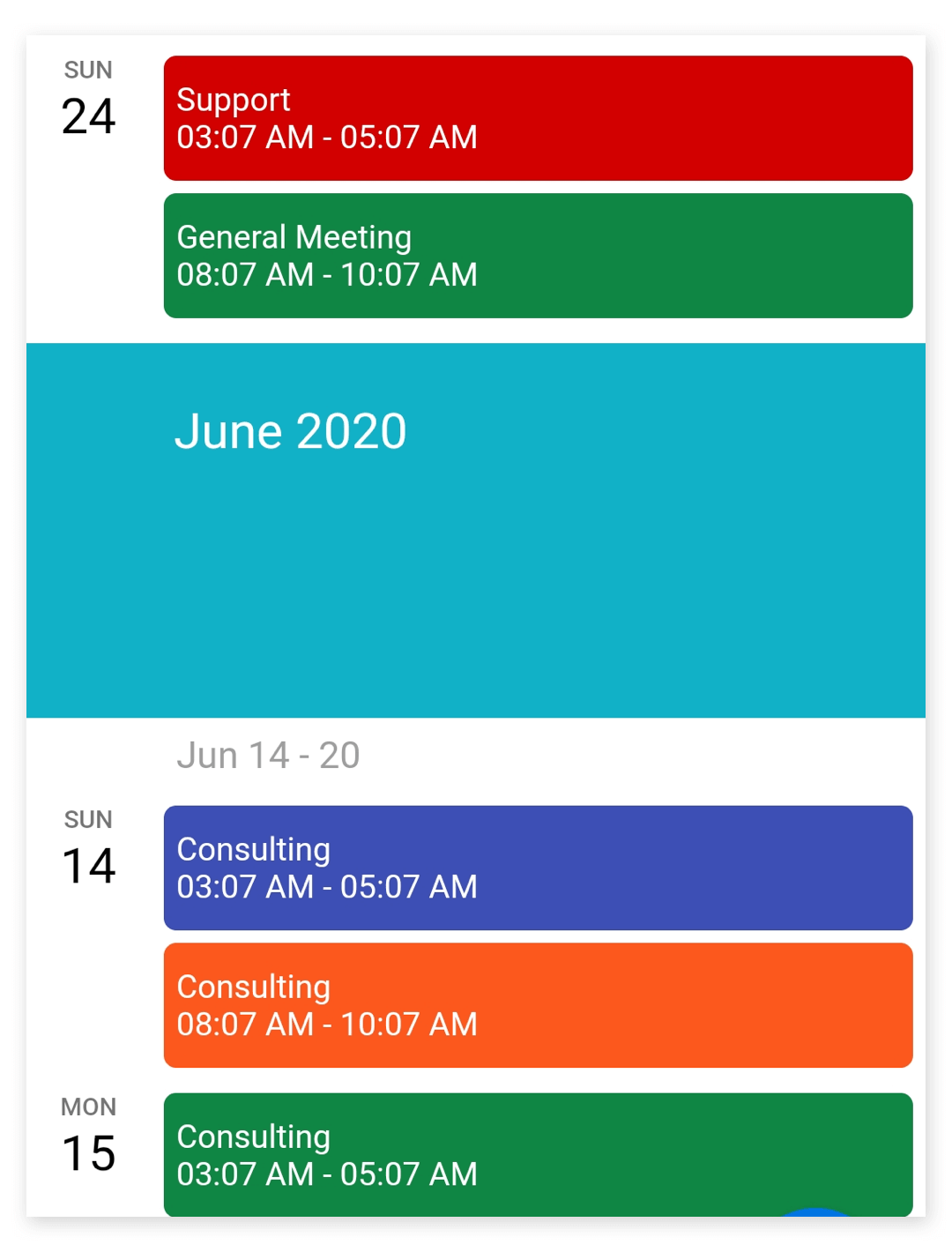 Schedule view hide empty agenda weeks