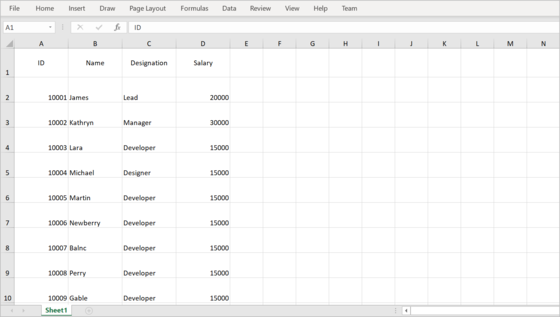 excel shows the cell customization
