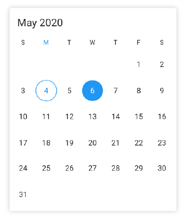 Programmatic selected date in Date Range Picker
