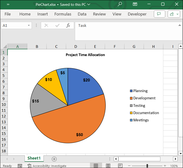 Customizing Pie Chart